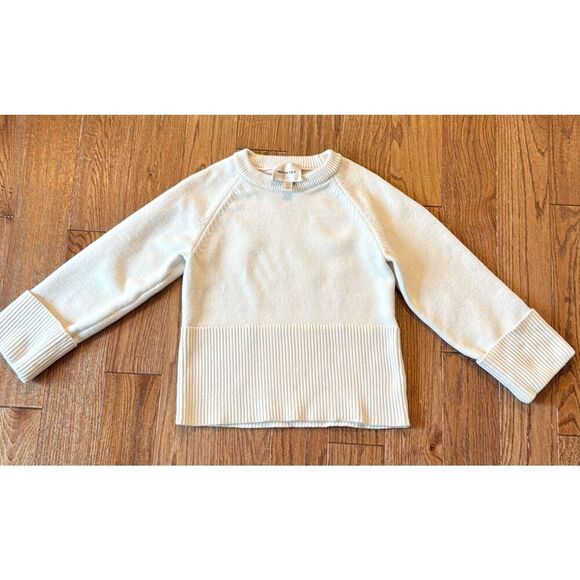 Industry white cuffed ribbed crewneck sweater size xsmall - Picture 2 of 7
